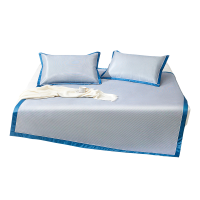 罗莱冰丝席竹纤维材质180x200cm蓝色夏季凉爽透气设计