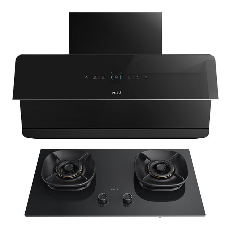 华帝(vatti)[小飞翼K7]顶侧双吸烟灶套装 变频25风量7字型抽吸油烟机 家用大吸力燃气灶具 i11237+309