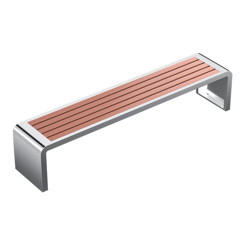 翌嘉YJ3112004 不锈钢塑木公园椅广场休闲长椅长凳 2米