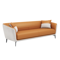 智叶舟休闲沙发三人位185*77*68cm张