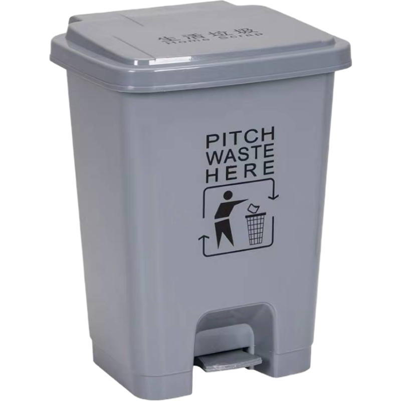 鑫欣韵 加厚垃圾桶脚踩翻盖 50L 个