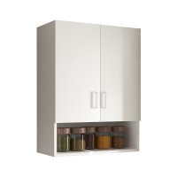 翌嘉YJ4122524 吊柜墙柜壁柜阳台柜客厅厨房卧室储物收纳柜 白色二门带底柜 600*300*800