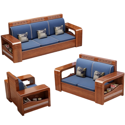 豫龙都 实木沙发 组合 套