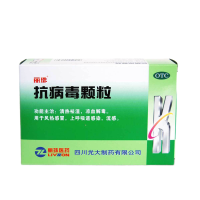 丽珠抗病毒颗粒 蔗糖型 9g*10袋 清热祛湿 凉血解毒 风热感冒上呼吸道感染流感