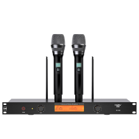 惠度(HuiDu)HD-808无线一拖二麦克风U段话筒手持专业舞台演出工程会议主持培训广播婚庆晚会专用麦克风