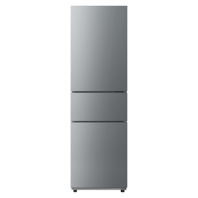 美的(Midea) 220升三开门租房实用低噪节能家用小型时尚冰箱BCD-220TM钛钢灰-星烁