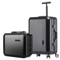 古卡维 子母拉杆箱 黑色20寸铝框款6009TB