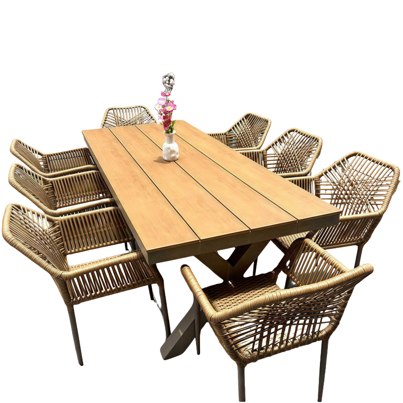 桃锦堂庭院休闲桌椅2.2米套