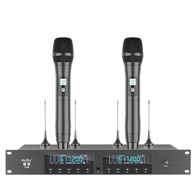 惠度(HuiDu)U-06专业无线话筒一拖二真分集麦克风会议演讲舞台婚庆主持学校操场户外演唱话筒头戴款