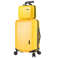 古卡维 子母行李箱 黄色22寸拉链款1501TC