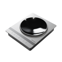 尚朋堂凹面电磁炉家用3000W大功率爆炒猛火灶炒菜大火力冰川白+铁锅