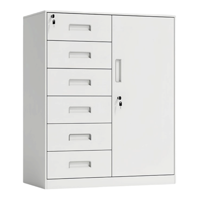 智叶舟矮柜六斗一门750*390*900mm台