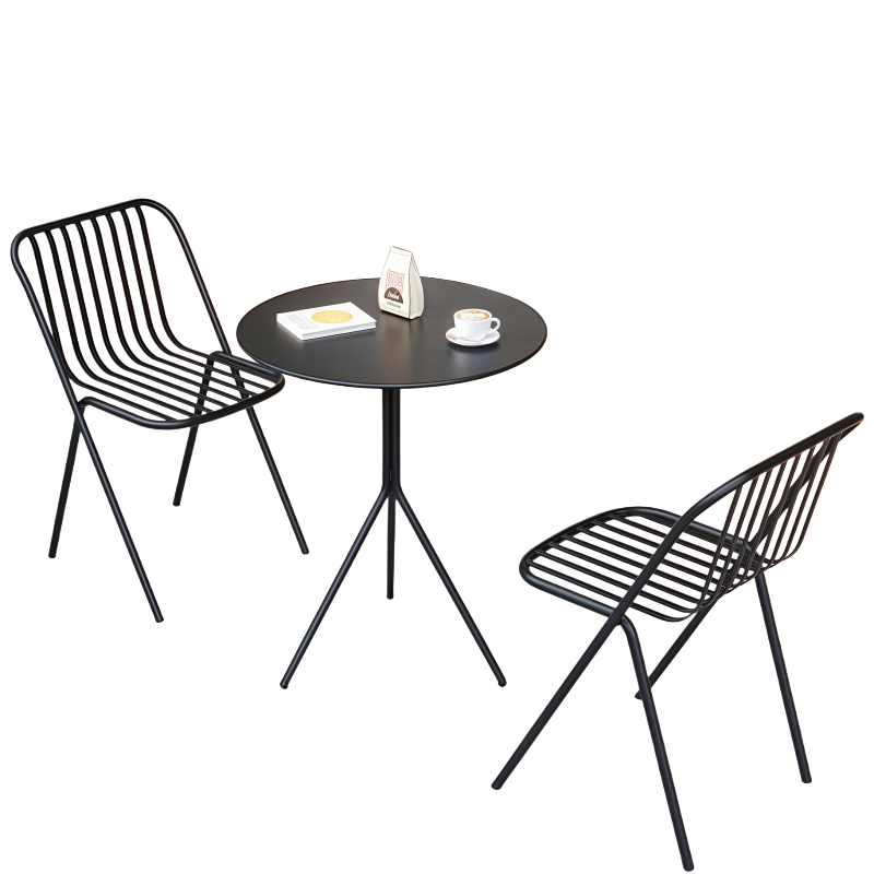 桃锦堂室外铁艺桌椅1桌2椅套