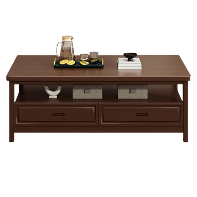 豫龙都 实木双层茶几 1.4米 张