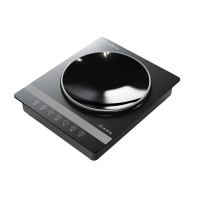 尚朋堂凹面电磁炉家用3000W大功率爆炒猛火灶炒菜大火力紫罗兰+铁锅