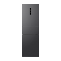 美的(Midea)家用电冰箱 一级能效变频节能省电 283三开门风冷无霜小型租房宿舍 MR-283WTPZE 炭灰-月夜