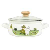 FUJIHORO 日本进口珐琅锅铸铁锅姆明联名款 焖炖煲汤锅家用宝宝奶锅搪瓷锅 姆明汤锅[玻璃盖] 18cm汤锅