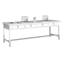 翼澜 不锈钢办公桌 四斗 张