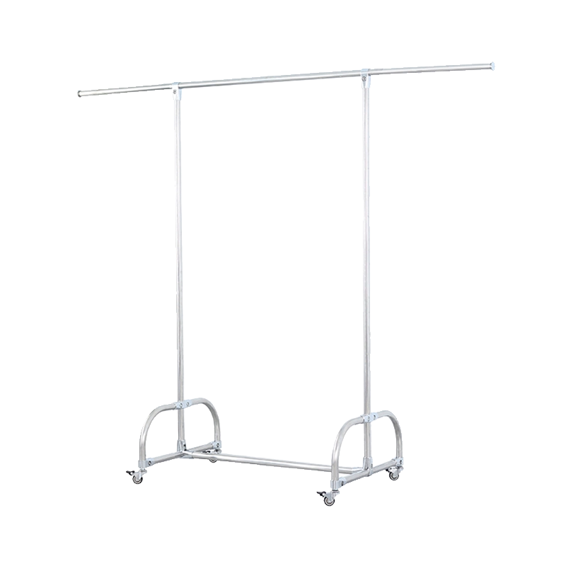 翌嘉YJ-CI-202 202不锈钢晾衣架移动伸缩单杆式晒衣架 不可升降高度款 800*520*1450