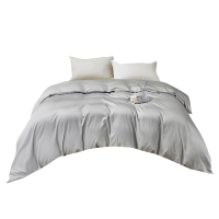 天山柔色织彩格条水洗棉单品被套