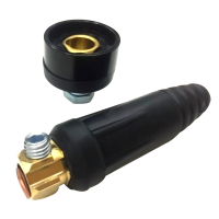 嵩源 电焊机快速接头成套插头插座 焊把线连接器 黑色 DKJ35-50/套