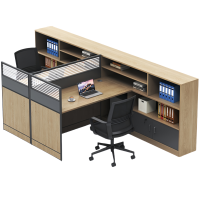 豫龙都 屏风办公桌椅 双人 套