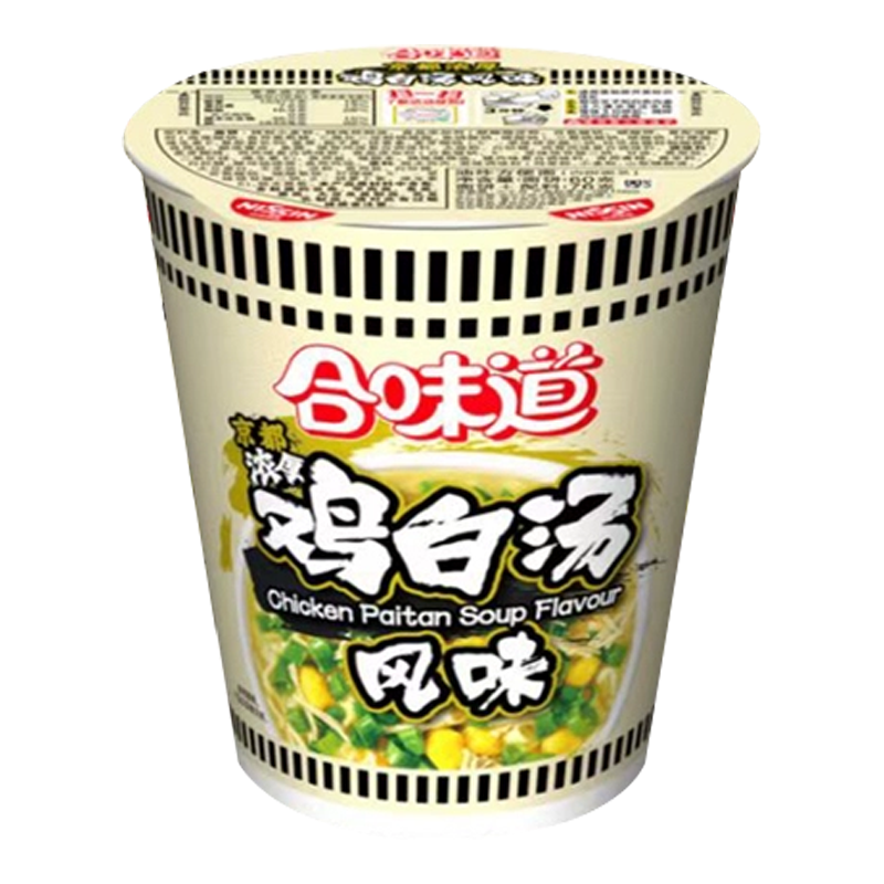 日清合味道鸡白汤风味 76g* 12杯装 方便面泡面速食浓汤杯面宵夜充饥