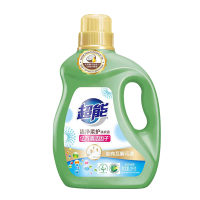 超能洗衣液洁净柔护4斤装深层去污渍柔软亲肤自然白花清香家庭装