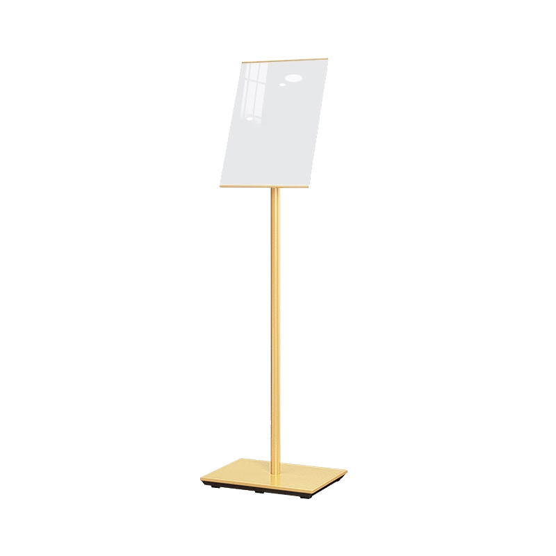 翌嘉YJ5011604 A4立牌展示牌立式展示架落地指示牌 金色