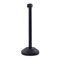 翌嘉YJ4123130 警戒隔离线警示柱排队护栏银行带伸缩带安全警示带 注水款 黑色 2米