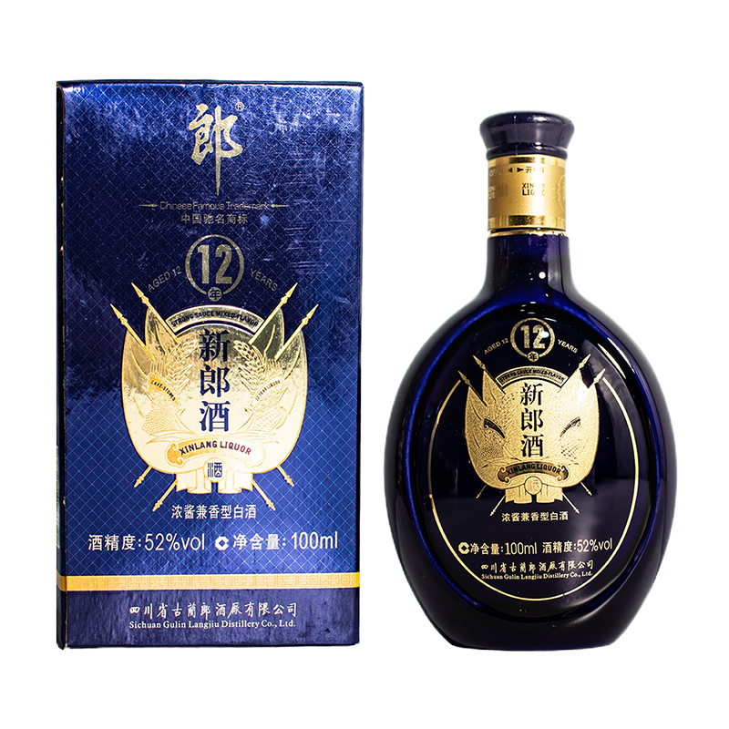 郎酒 新郎酒12年 52度100ml 浓酱兼香型 小酒版