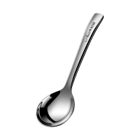 莱柏顿316L不锈钢勺子家用调羹吃饭勺儿童小汤匙长柄加深圆勺咖啡搅拌勺