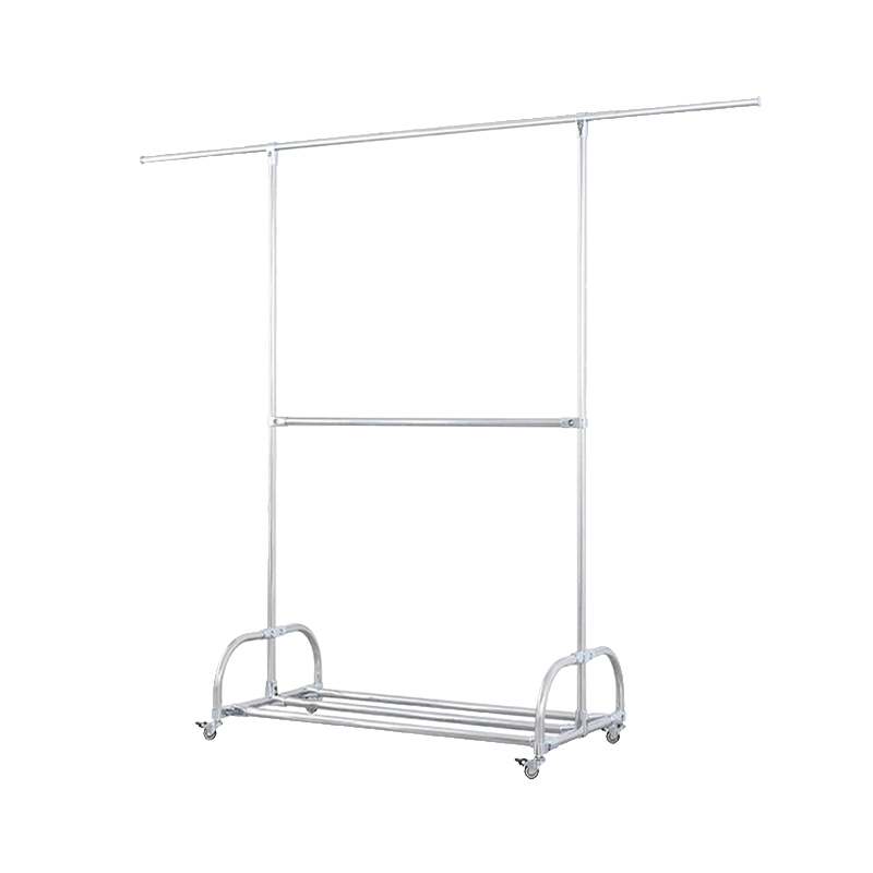 翌嘉YJ-E2-304 304不锈钢晾衣架移动伸缩有鞋架晒衣架 不可升降高度款 1000*520*1650