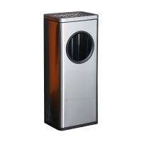 翌嘉YJ4123008 不锈钢酒店垃圾桶大堂宾馆圆口立式垃圾桶 银色 16L 310*235*745