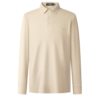 鳄鱼恤CROCODILE 秋冬商务全棉舒适长袖男POLO衫T恤