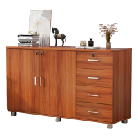 智叶舟办公柜两门四抽120*40*80cm台