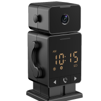 [一键呼叫]新款摄像头奇形怪状摆饰专业级WiFi智能闹钟钟表监控时钟录像自动