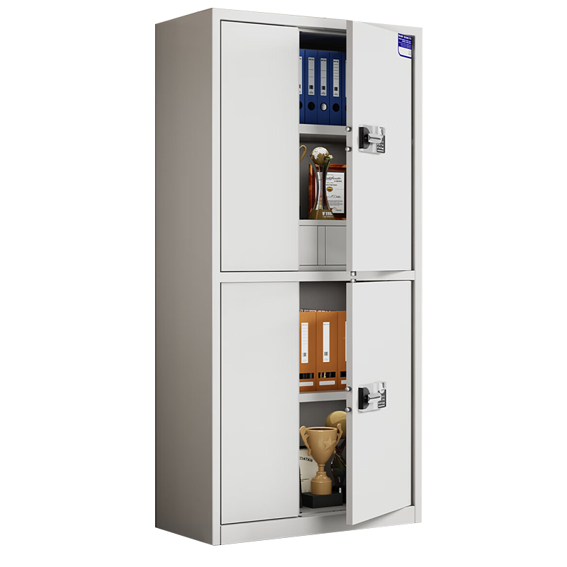 中伟保密柜铁皮文件柜银行档案柜国家保密认证密码保险柜指纹锁 通双节带抽-智能指纹锁