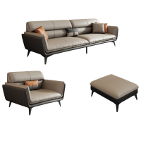 铭思达皮艺沙发1+3+脚踏套