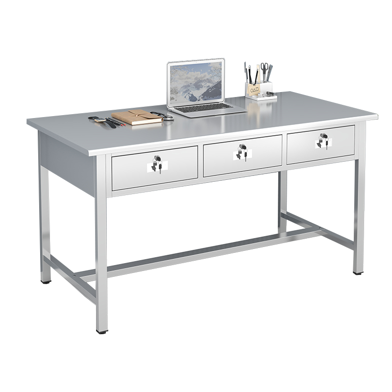 翼澜 不锈钢办公桌 三斗 张
