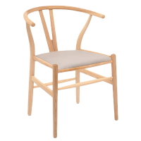 豫龙都 实木椅 亚麻坐垫 把