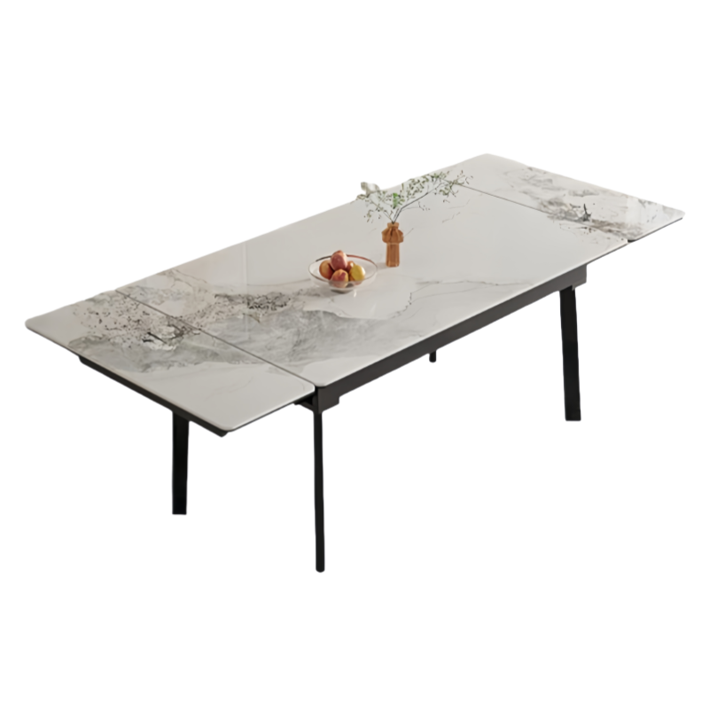 伟樽岩板餐桌1米可伸缩140*70*75cm张