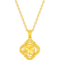 Alice爱丽丝珠宝 5G工艺黄金足金999花四叶草吊坠 O0200020