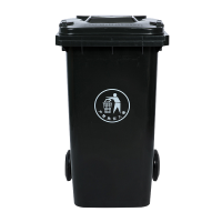 翌嘉YJ4060359户外垃圾桶带轮240升商用大垃圾桶 黑色