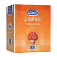 杜蕾斯天然胶乳橡胶避孕套(凸点螺纹装)3只装]