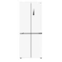 美的460十字四门多开门独立制冰超薄零全嵌双循环变频风冷无霜家用大容量PST+净味 MR-460WUSPZE极地白-锦缎