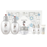 [焕白嫩肤]韩国Whoo后雪白套装套盒 拱辰享雪玉凝水乳面霜六件套 拱辰享水乳霜系列套盒 女士面部护肤