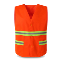 翌嘉YJ4112148 反光背心环卫园林反光马甲施工交通反光衣 环卫款橙色