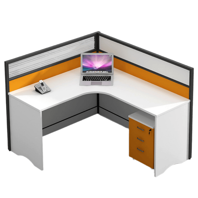 亿洛莱 单人办公桌+柜 140*120*110cm 套