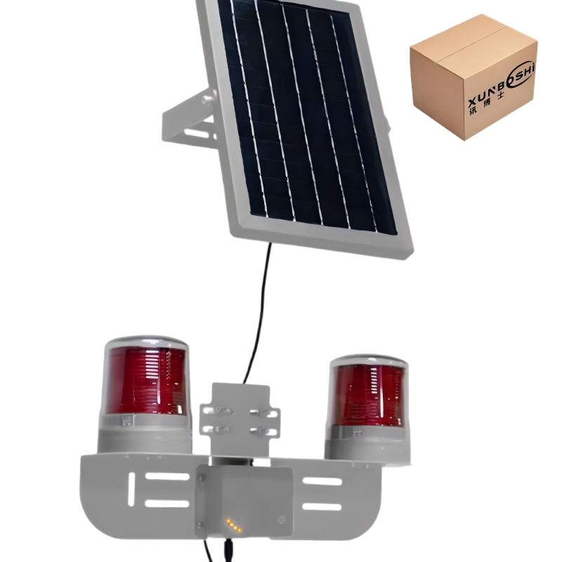 讯博士 SGBJQ200 2*0.5W 3.7V 75次/min IP65红光LED太阳能声光报警器 (单位:盏) 银色